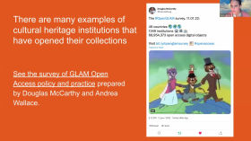 Creative Commons-Open Culture: GLAMs & Open Sharing of Cultural Heritage & Creativity by Open Science